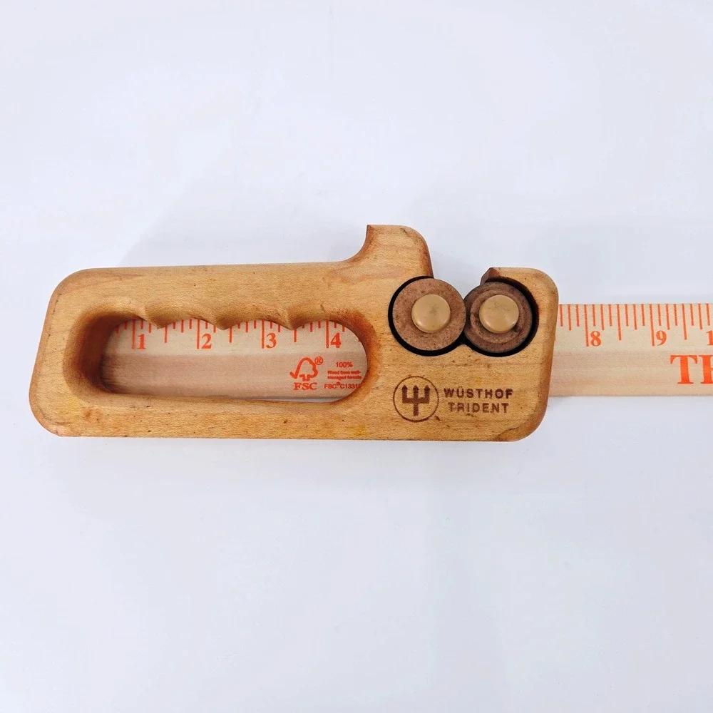 Wusthof Trident Vintage‎ Beechwood Knife Sharpener Solingen Germany GUC